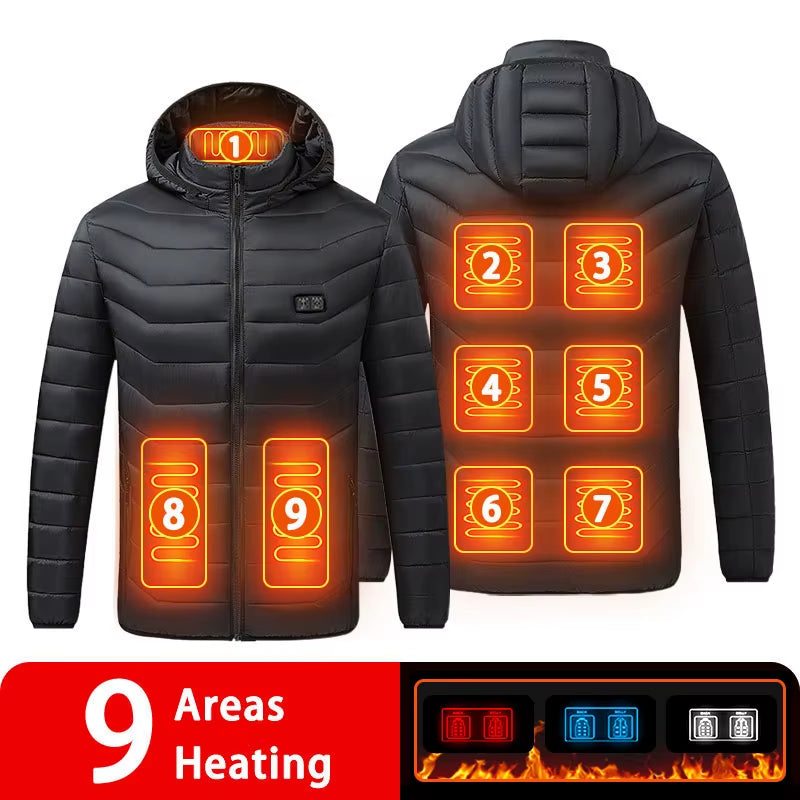 Heated Jacket Women'S Warm Vest USB Men'S Heating Jacket Heated Vests Coat Hunting Hiking Camping Autumn Winter Male