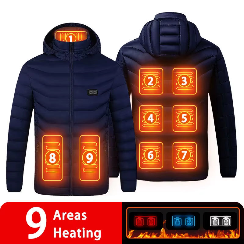Heated Jacket Women'S Warm Vest USB Men'S Heating Jacket Heated Vests Coat Hunting Hiking Camping Autumn Winter Male