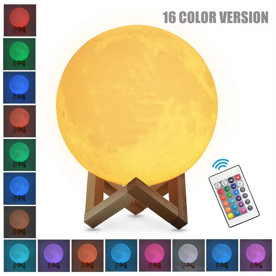 Rechargeable Moon Lamp Touch Light Switch