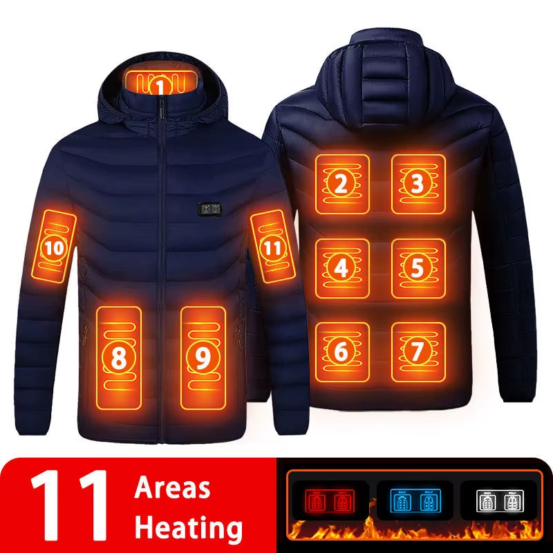 Heated Jacket Women'S Warm Vest USB Men'S Heating Jacket Heated Vests Coat Hunting Hiking Camping Autumn Winter Male