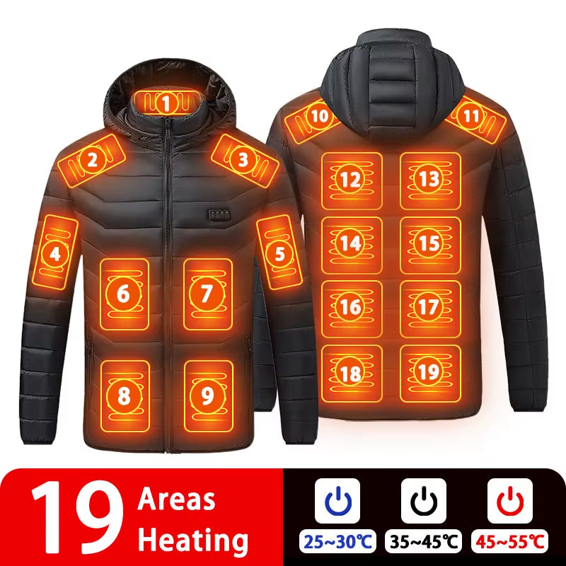 Heated Jacket Women'S Warm Vest USB Men'S Heating Jacket Heated Vests Coat Hunting Hiking Camping Autumn Winter Male