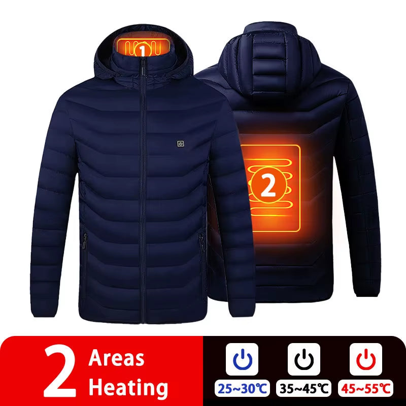 Heated Jacket Women'S Warm Vest USB Men'S Heating Jacket Heated Vests Coat Hunting Hiking Camping Autumn Winter Male