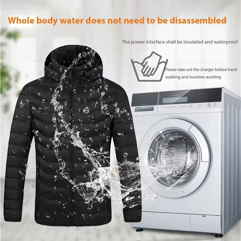 Heated Jacket Women'S Warm Vest USB Men'S Heating Jacket Heated Vests Coat Hunting Hiking Camping Autumn Winter Male
