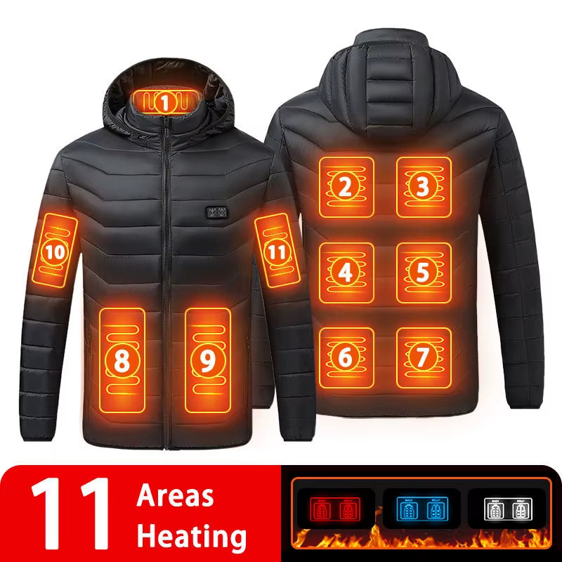 Heated Jacket Women'S Warm Vest USB Men'S Heating Jacket Heated Vests Coat Hunting Hiking Camping Autumn Winter Male
