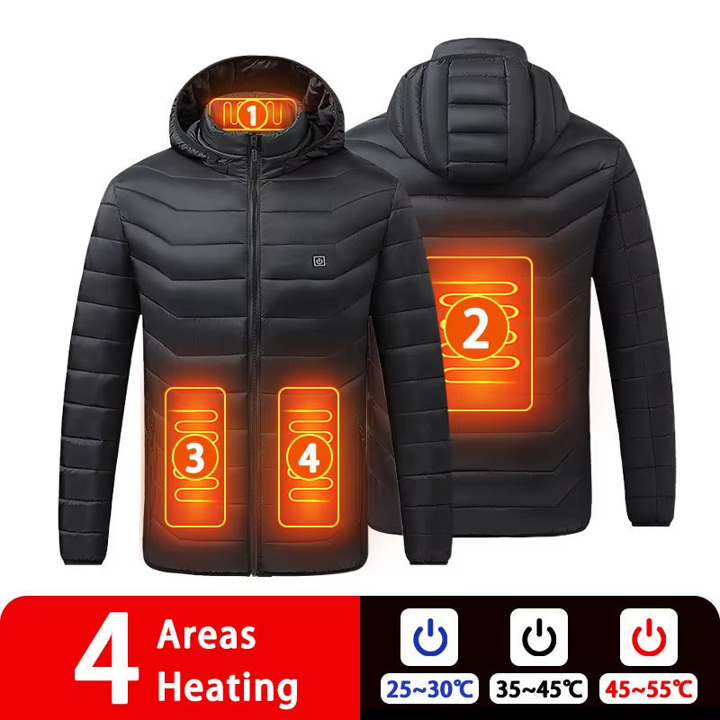 Heated Jacket Women'S Warm Vest USB Men'S Heating Jacket Heated Vests Coat Hunting Hiking Camping Autumn Winter Male