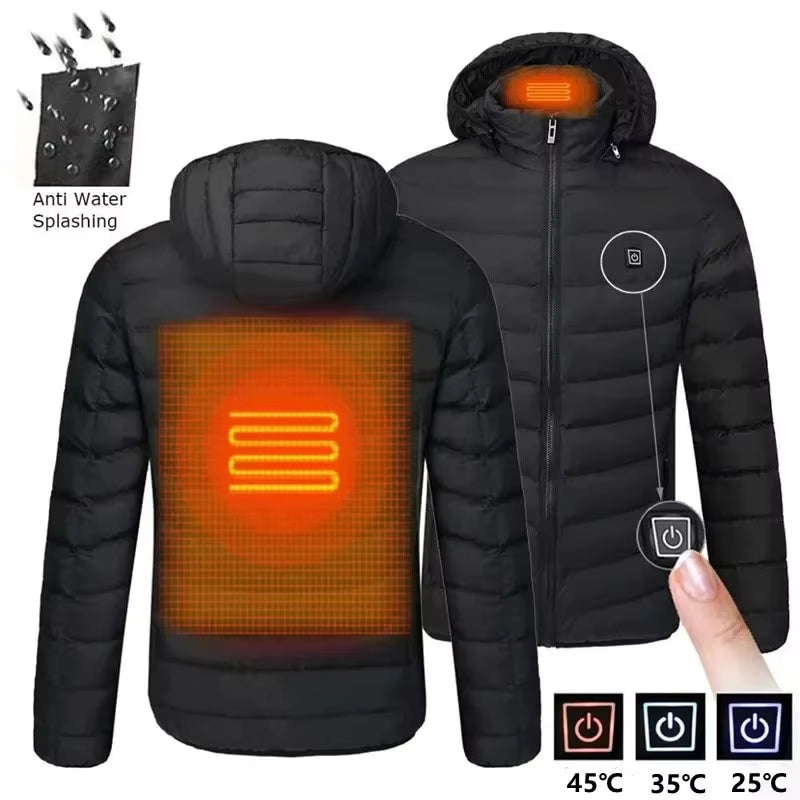 Heated Jacket Women'S Warm Vest USB Men'S Heating Jacket Heated Vests Coat Hunting Hiking Camping Autumn Winter Male