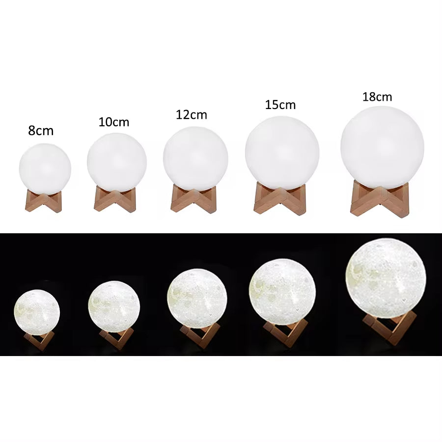 Rechargeable Moon Lamp Touch Light Switch