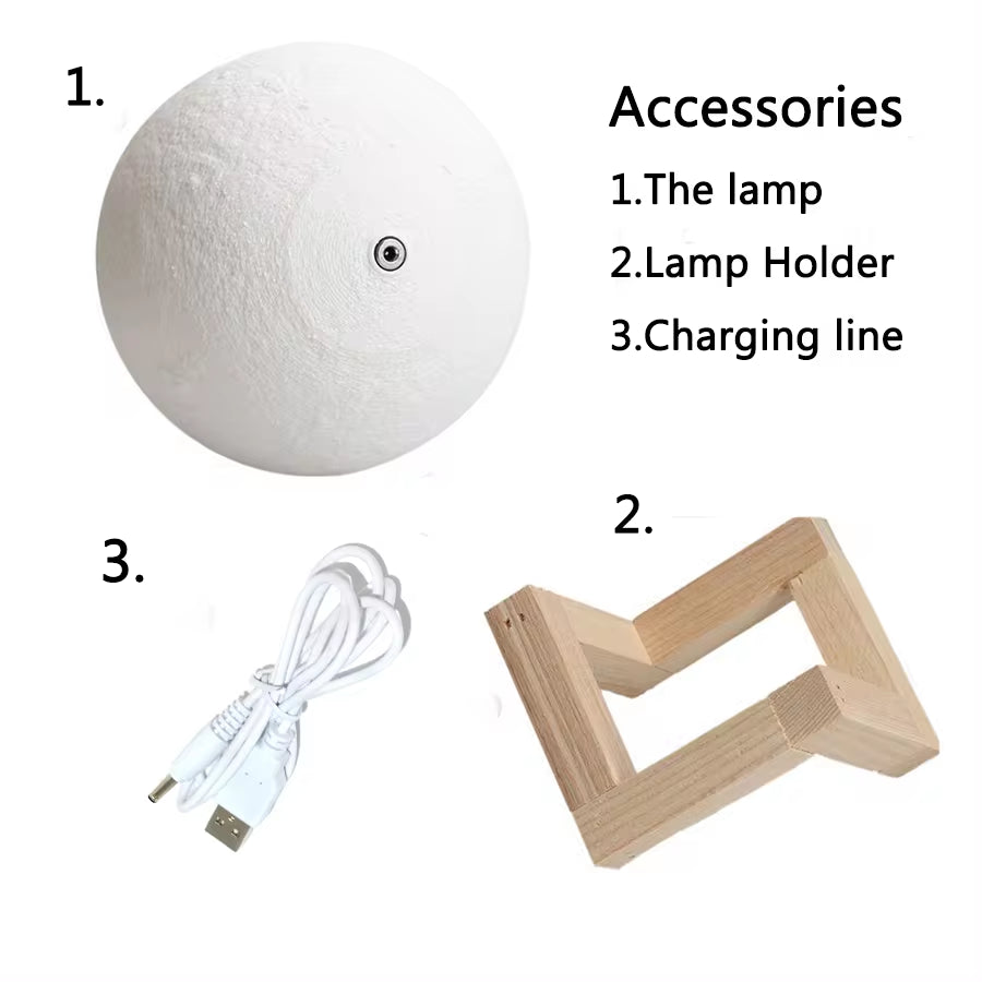 Rechargeable Moon Lamp Touch Light Switch