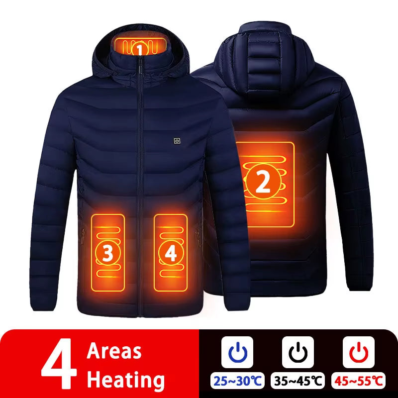 Heated Jacket Women'S Warm Vest USB Men'S Heating Jacket Heated Vests Coat Hunting Hiking Camping Autumn Winter Male