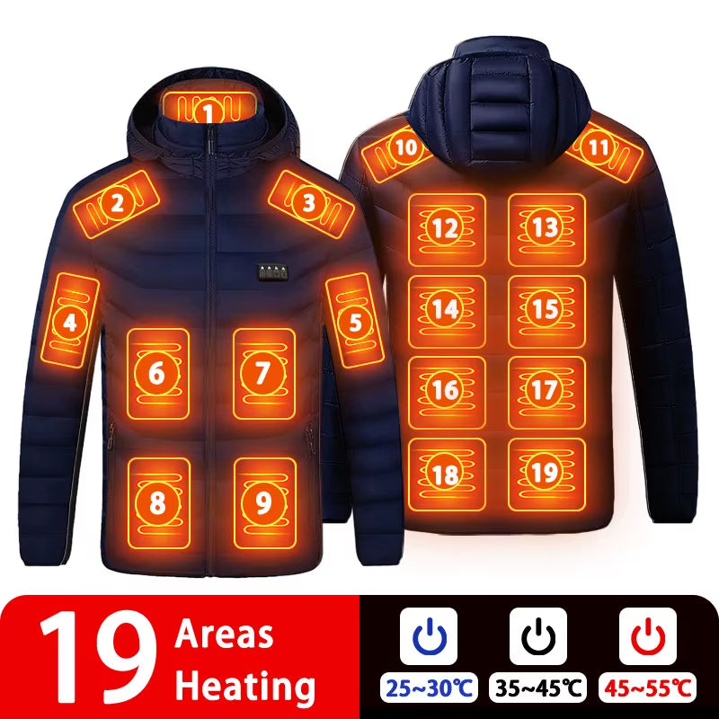 Heated Jacket Women'S Warm Vest USB Men'S Heating Jacket Heated Vests Coat Hunting Hiking Camping Autumn Winter Male