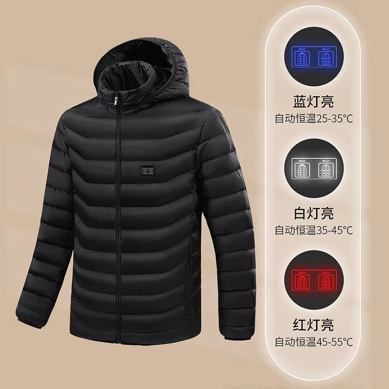 Heated Jacket Women'S Warm Vest USB Men'S Heating Jacket Heated Vests Coat Hunting Hiking Camping Autumn Winter Male