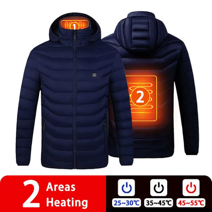  Heated Jacket Women'S Warm Vest USB Men'S Heating Jacket Heated Vests Coat Hunting Hiking Camping Autumn Winter Male