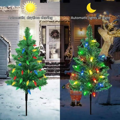 1 Tow 4 Solar Tree Lights. Includes 80 Colorful Strawberry Bulbs, IPX4!